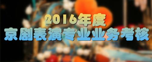 大鸡巴视频免费看。国家京剧院2016年度京剧表演专业业务考...